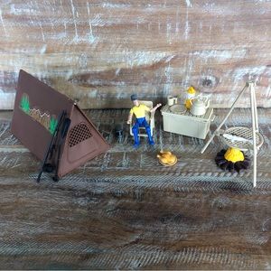 Rare NewRay vintage Extreme Camping play set